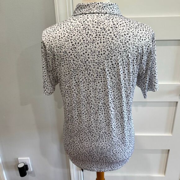 Miami FC Performance Polo Shirt. Medium. Black/White floral print. - Picture 4 of 8